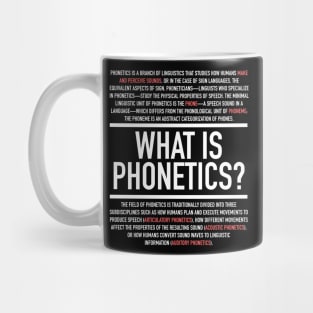 Phonetics Defined - Linguistics Teacher Mug